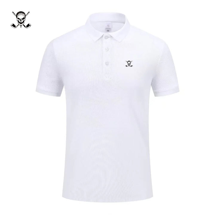 Fashion brand polo shirt short sleeved men's printed design top summer new comfortable breathable high-end casual lapel T-shirt
