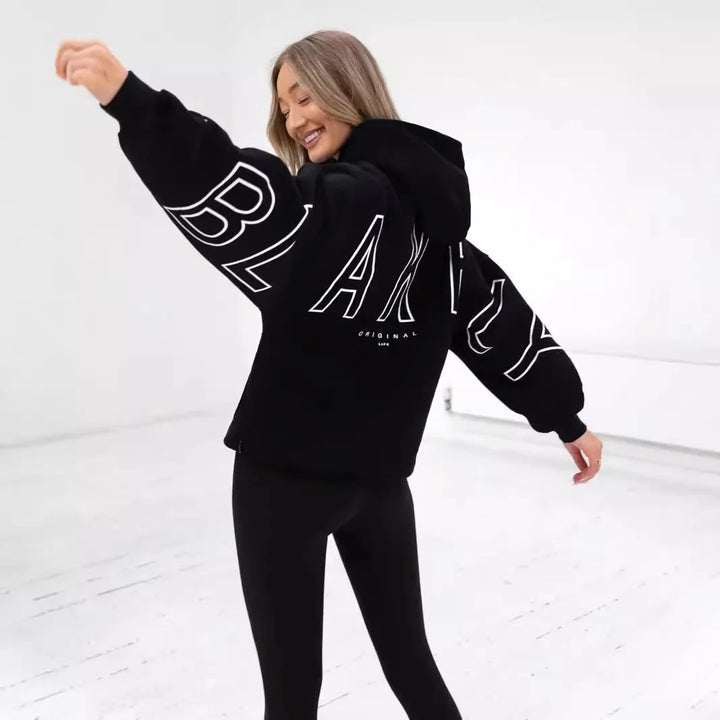 Hip-hop Harajuku High Street Trendy Brand Letter Print Oversized Hoodie Men Y2K 2025 Retro Gothic Punk Casual Sweatshirt Women - ATFH