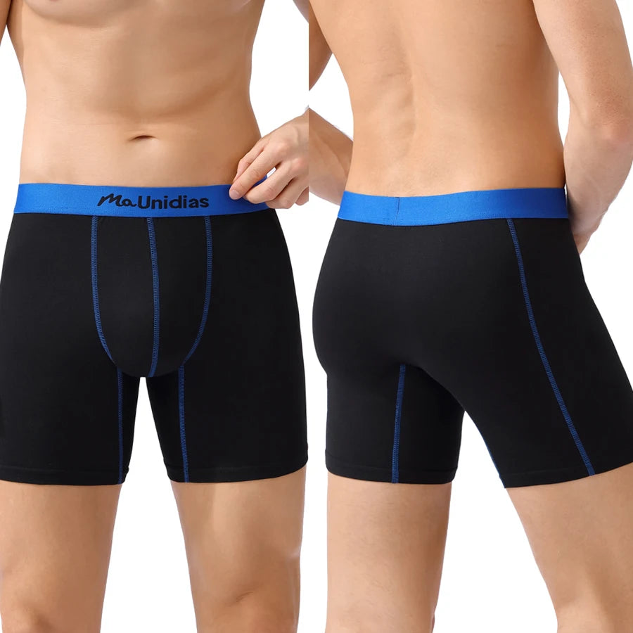 1pcs Medium-Long Men Underpants Shorts Brand Underwear For Men Boxers Sexy Print Men's Panties Letter Waistband Boxer Briefs