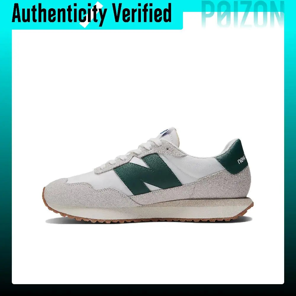 New Balance NB 237 Vintage Fabric Abrasion Resistant Low top Casual Running Shoes Unisex Gray Green MS237RF