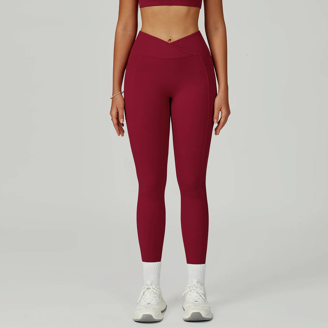 Yoga Pants Cross Waist Head Gym Leggings Women Sexy High Waist Booty Lifting Leggings Pants Women Sports Clothing Fitness Wear - ATFH