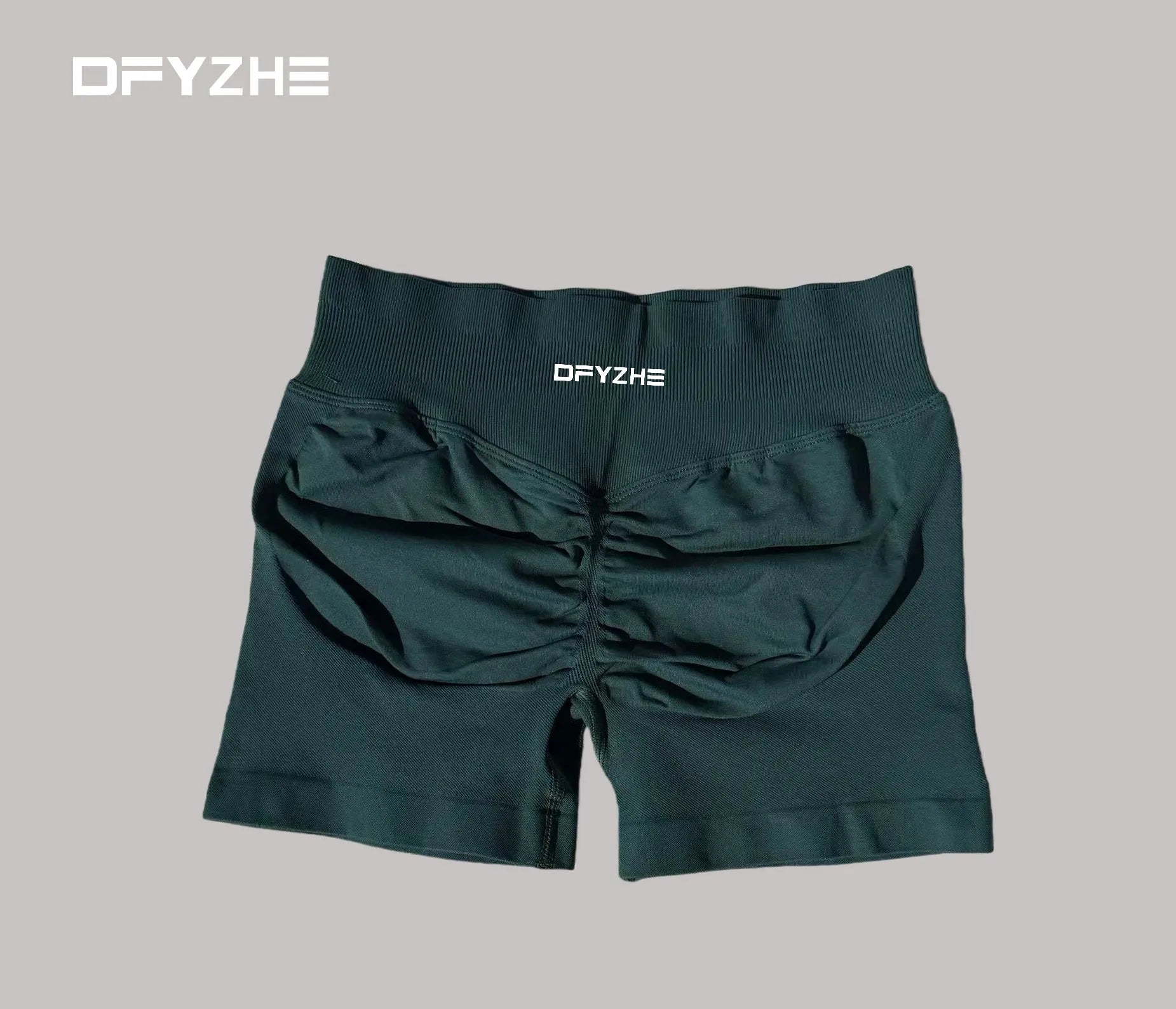 DFYZHE Women's Impact Shorts 4.5" – Seamless High Waist Ribbed Workout Shorts for Yoga Cycling & Fitness Tahsi Fashion House