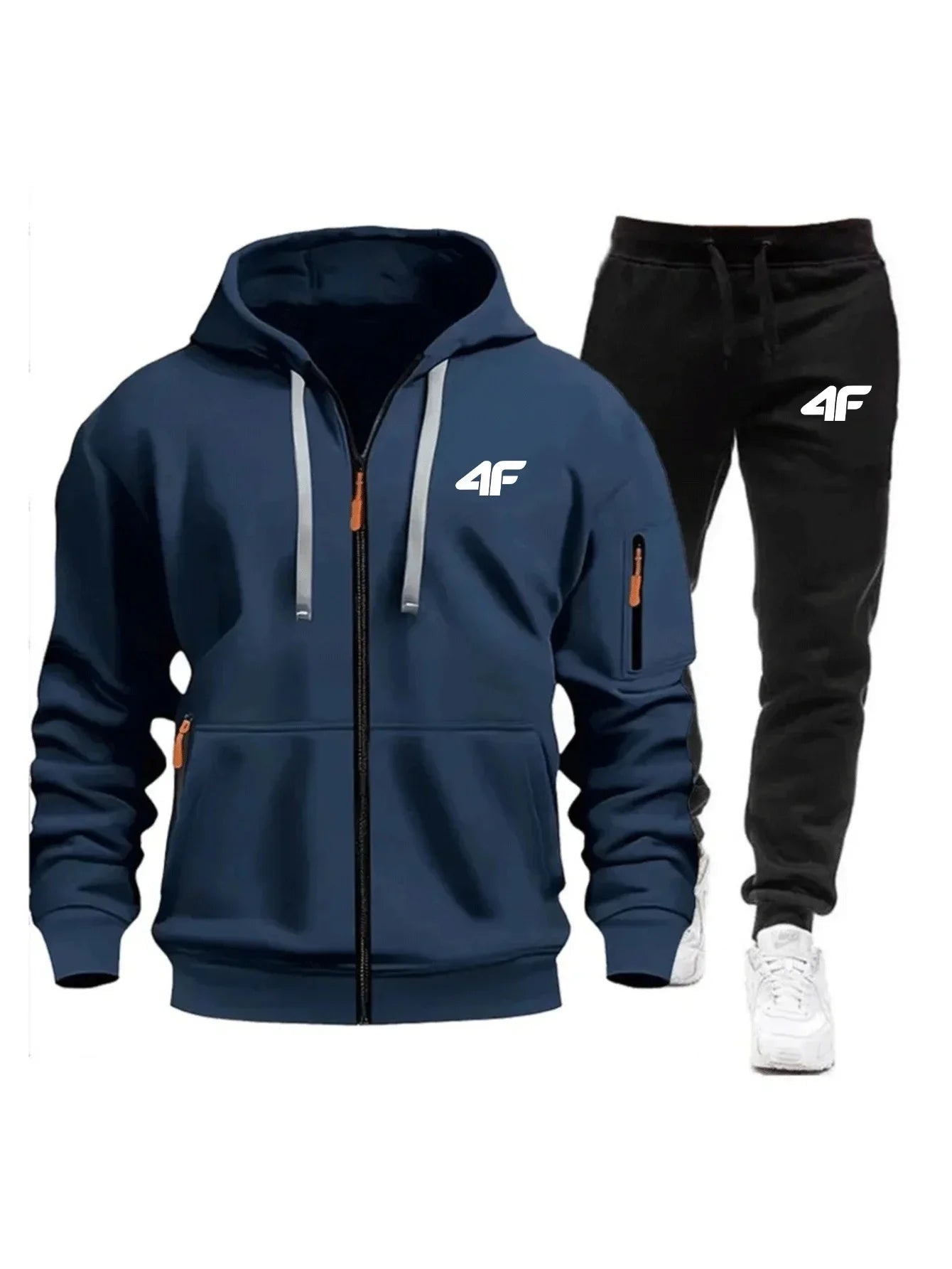 Sets for Men Two Piece Outdoors Mens Tracksuit Set Hot Sales Sportswear Man Sweatpants Hoodie Fashion Comfortable Casual Jogging - ATFH