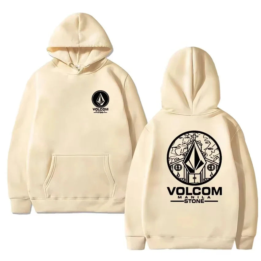 New Fashion Hoodie Women and Man Hoody Volcom Stone Double-sided Casual Graphic Sports Tops Breathable Streetwear Clothing