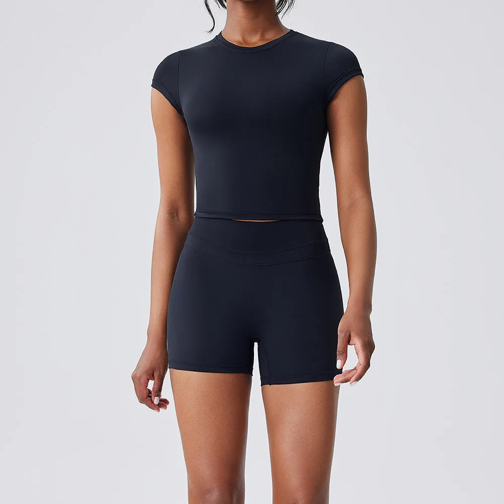 BIANHUI Women's Two Pieces Set Women Bra Shorts High Waist Quick Dry Running Fitness Sports Women's Tracksuit Female Clothing - ATFH