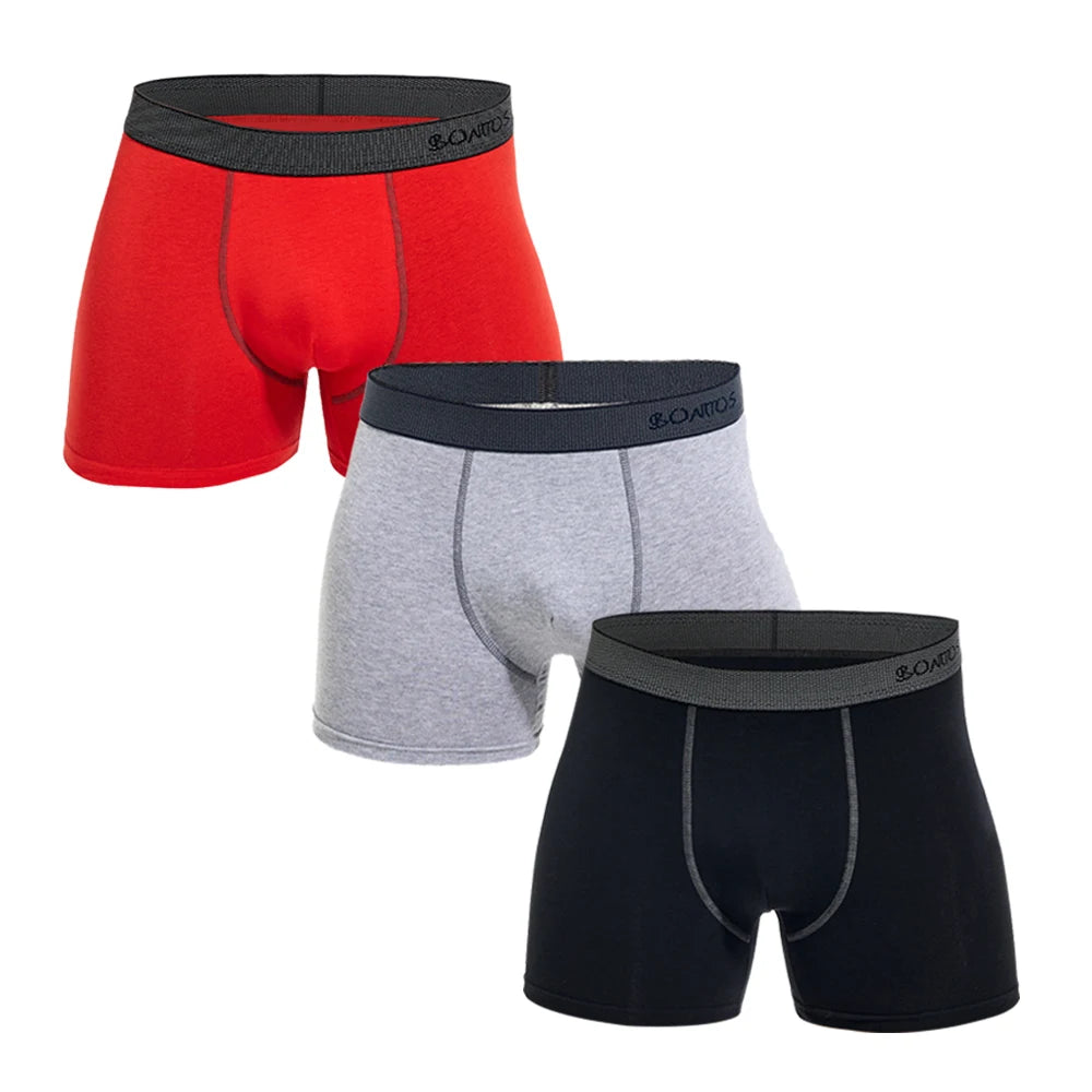 3pcs/pack Sexy Letter Men's Panties Cotton Boxer Shorts Men Underpants Brand Man Underwear Solid Color Boxers