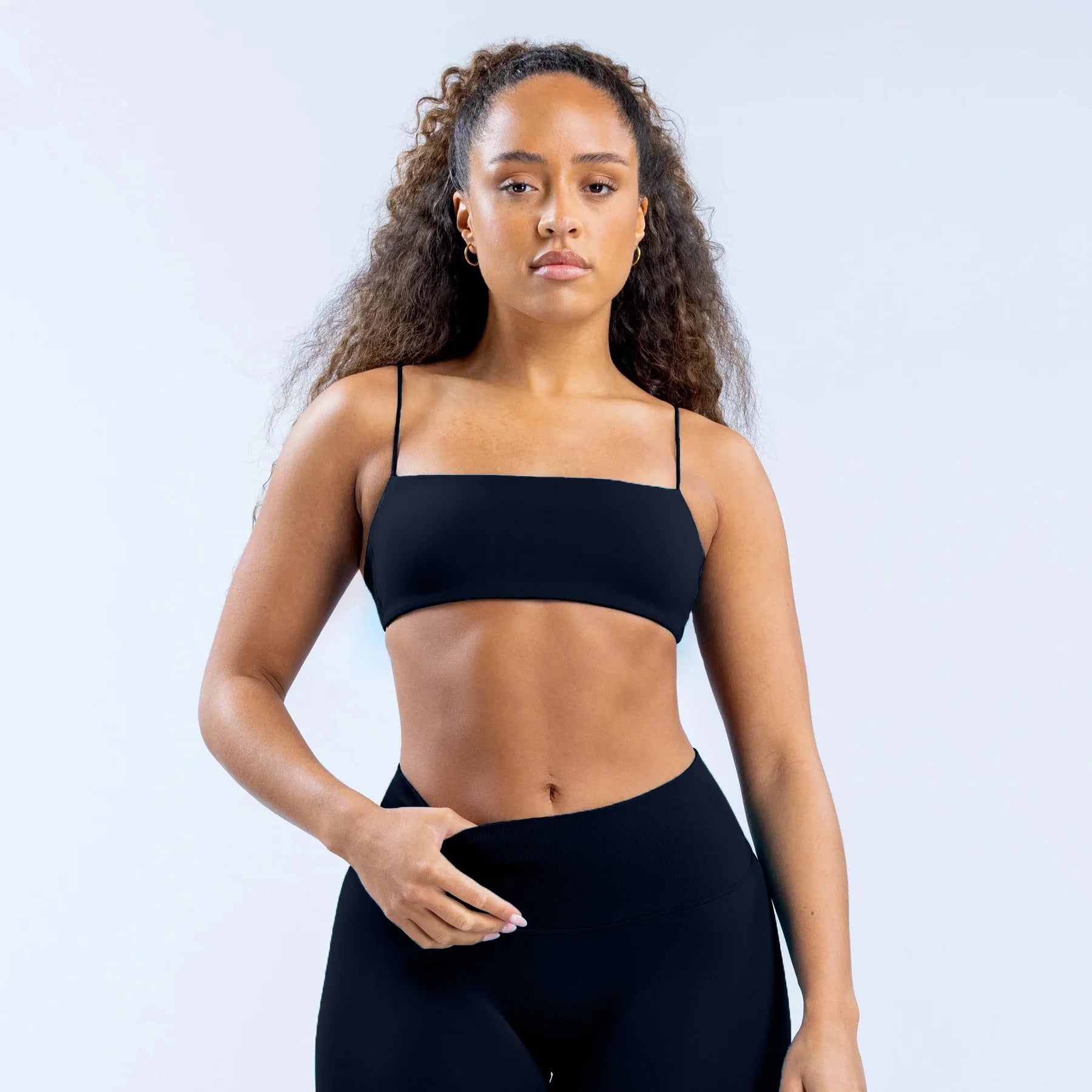 No Logos Strappy Bra Thin Strap Beauty Backless High Elastic Sports Bra With Chest Pads For Women Running Workout Gym Clothes