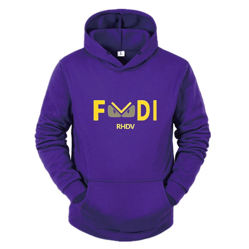 Fashionable Autumn and Winter Casual Men's and Women's Fleece Street Hip-Hop Harajuku Sports Top 2025 Trendy Hooded Clothing