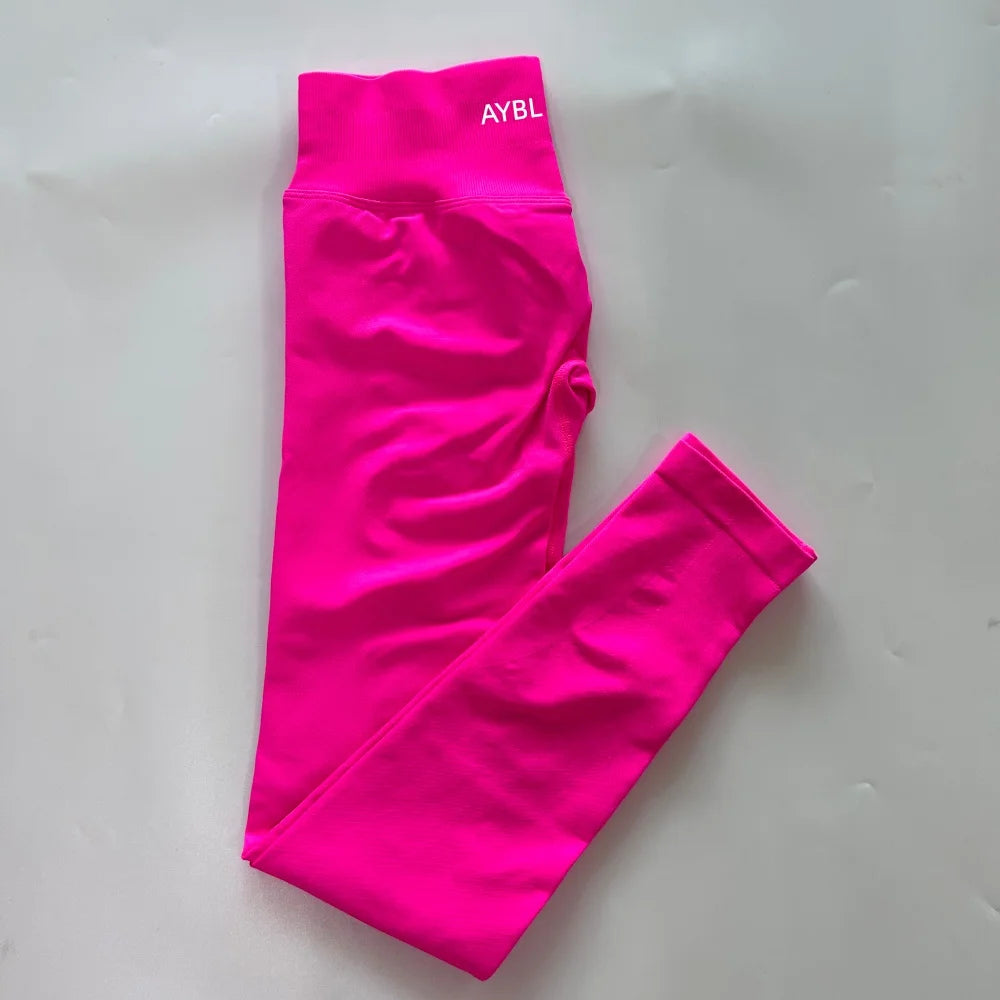 Fashion Yoga Leggings Women Seamless Sports Yoga Pants Low Ribbed Band Gym clothes Fitness Workout wear Scrunch Bum Tights - ATFH
