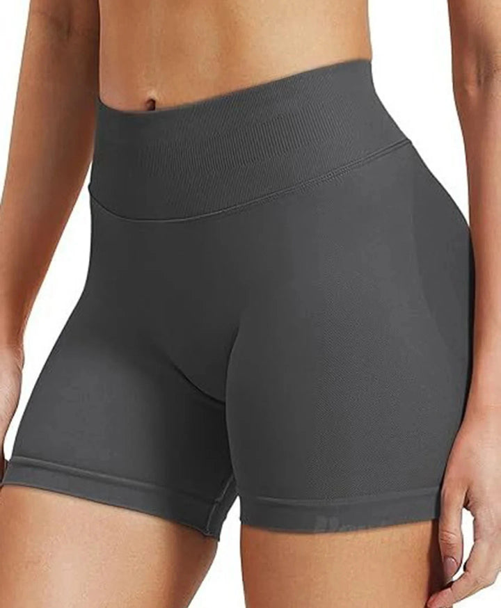 Summer High Waisted Yoga Shorts For Women Fashionable and Sexy Running Fitness Pants Solid Color Yoga Leggings Elastic Tights Tahsi Fashion House