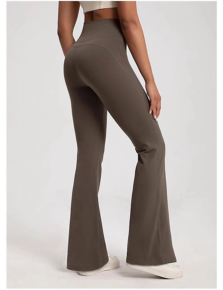High-Waist Flared Yoga Leggings for Women High-End Wide-Leg Breathable Gym Casual Sports Bottoms ATFH