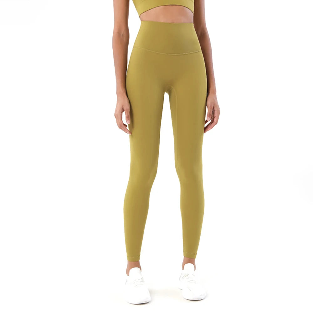 Yoga Leggings for Fitness Legging Sport Femme Back Pocket Pants Female Buttery Soft High Waist Leggins Push Up Gym Tights Women ATFH