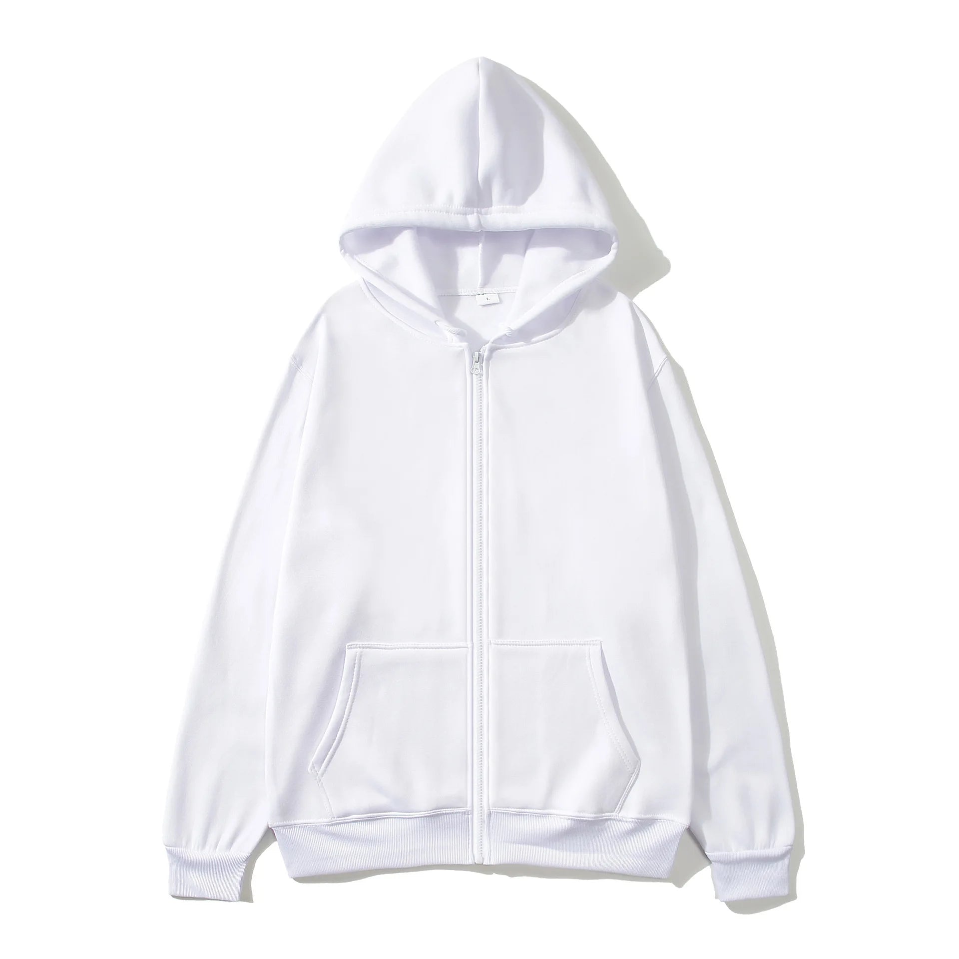 New Autumn/Winter  Men’s Gray Jacket with Hood Long Sleeve Big Pocket Zipper Jacket Coat Woman Loose Casual Outerwear Coat Tops - ATFH