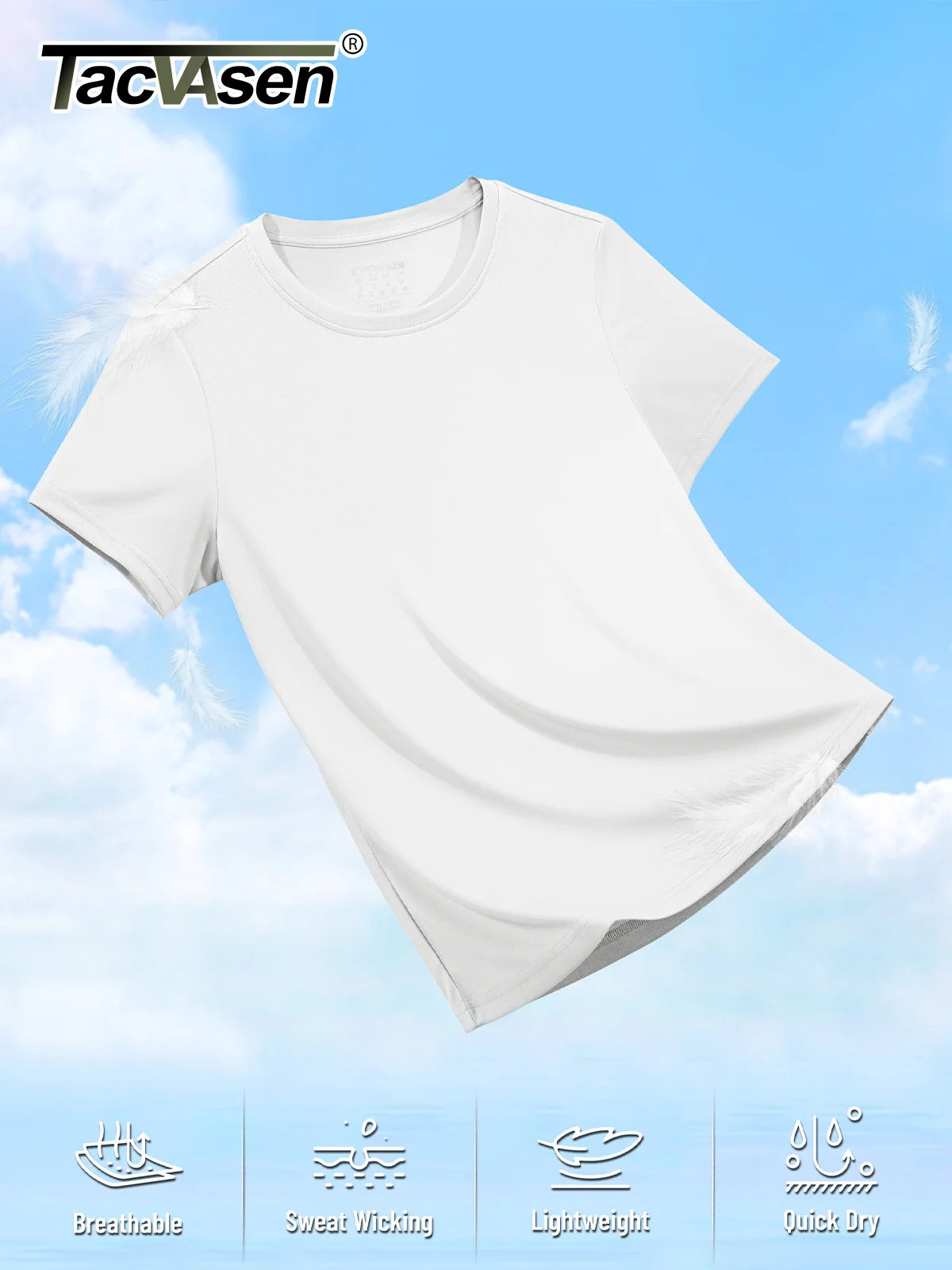 TACVASEN Summer Casual Performance T-shirts UPF 50+ Quick Dry Womens Sun Protection T-shirt Outdoor Running Swim Tee shirts Tops - ATFH