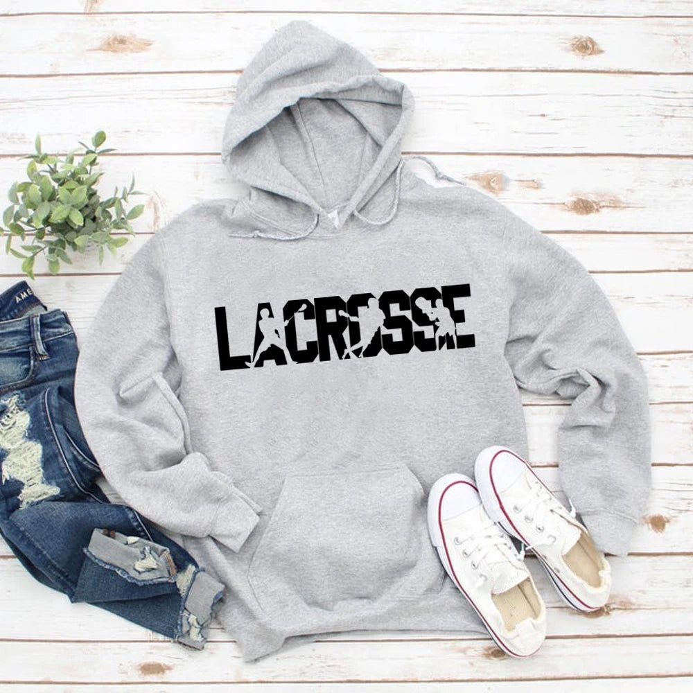 Lacrosse Hoodie Lacrosse Fan Gift Love Sport Print Sweatshirt Hoodie - ATFH