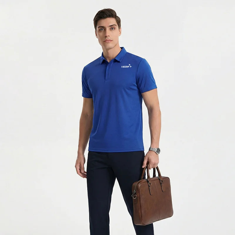 LUCEN Summer fashion high-quality POLO shirts outdoor casual sports short-sleeved T-shirts Tops Breathable Tees
