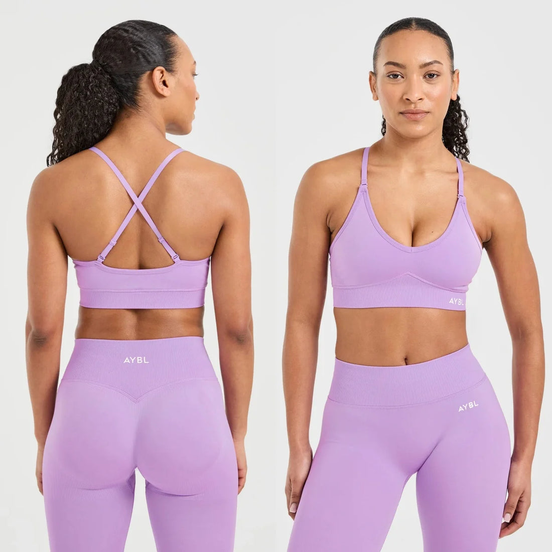 2 Pieces Adapt Seamless Strappy Sports Bra Leggings Set Yoga Fitness Set Women Workout Running Sports Leggings Gym Suit - ATFH