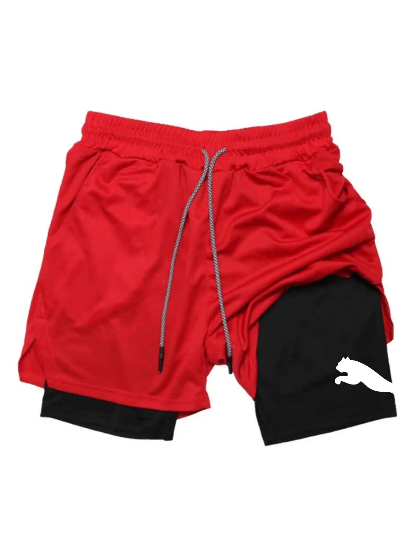 2026 Summer Sports Shorts 2-in-1 Gym Running Shorts Slow Running Casual Sportswear Fitness Double Layer Shorts