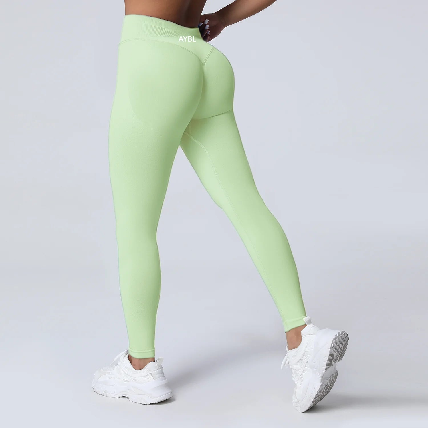 Trendy Yoga Leggings Women Seamless Sports Yoga Pants Low Ribbed Band Gym clothes Fitness Workout wear Scrunch Bum Tights - ATFH