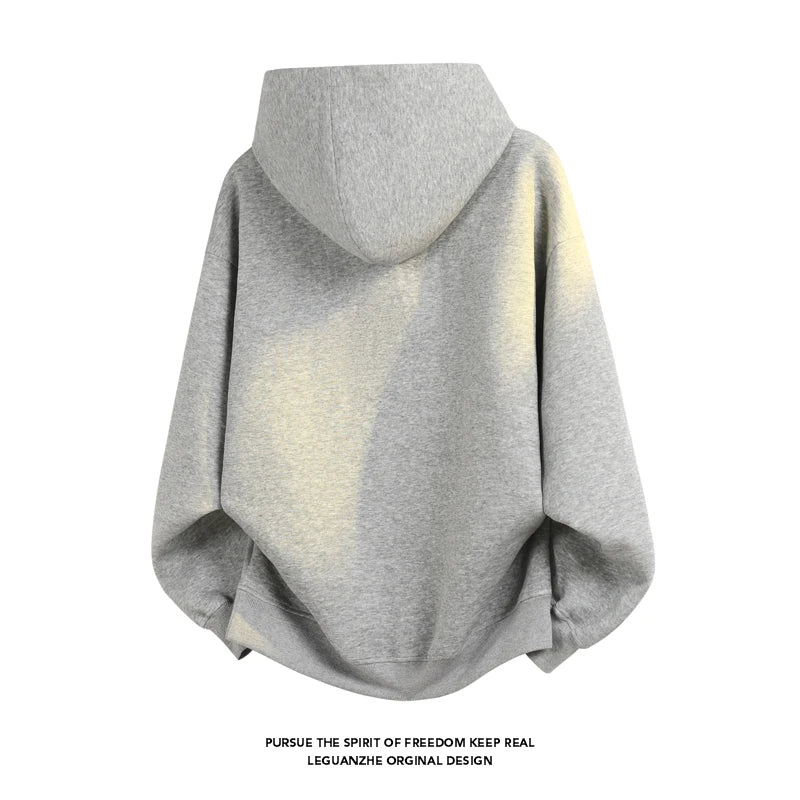 Spring Autumn Ninja Streetwear Turtleneck Hoodies For Men Y2K Oversized Sweatshirt Hoodies High Street Pullover Sweatshirt - ATFH