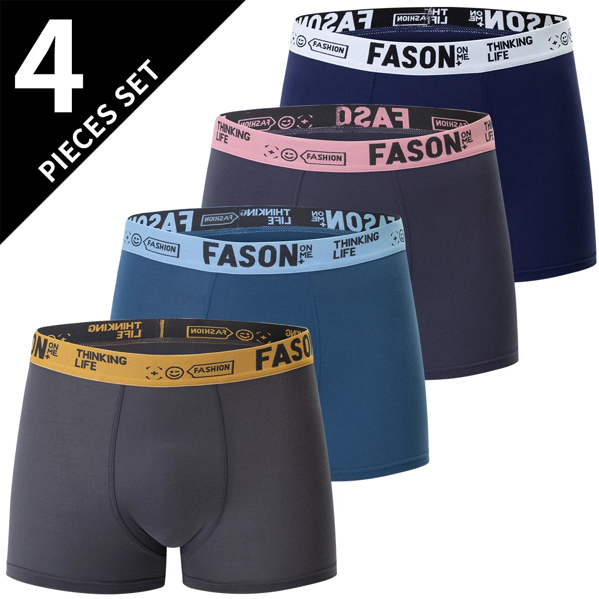 4/10 Piece Set Of Men's Casual And Fashionable Underwear Comfortable Boxer Shorts Youth Plus Size Sports Cycling Elastic Shorts