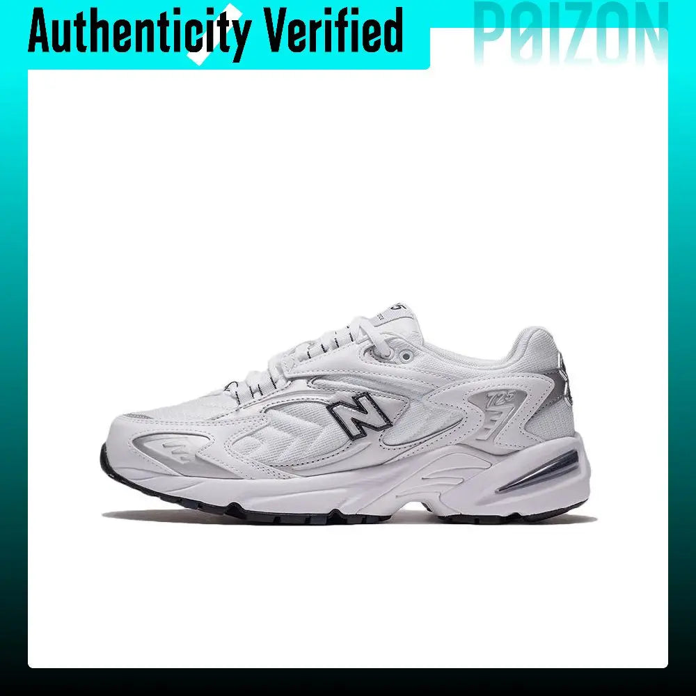 New Balance NB 725 Breathable Low top Casual Running Shoes Unisex Silver White ML725B