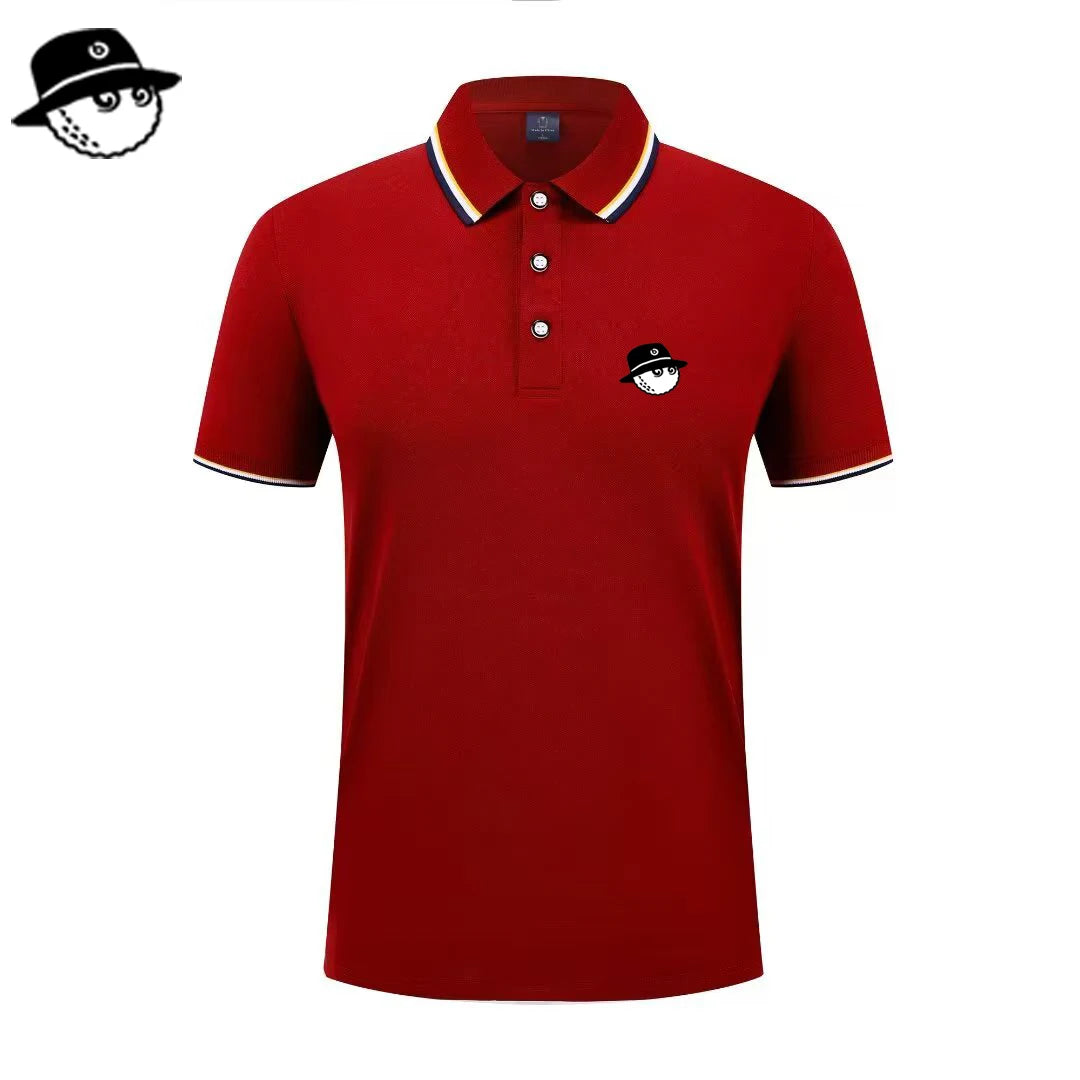 Men Summer Fashion Slim Fit Sport Short Sleeve 100% Polyester Polo Shirt Fake Pocket Decoration Casual Sport Golf Polo Shirt