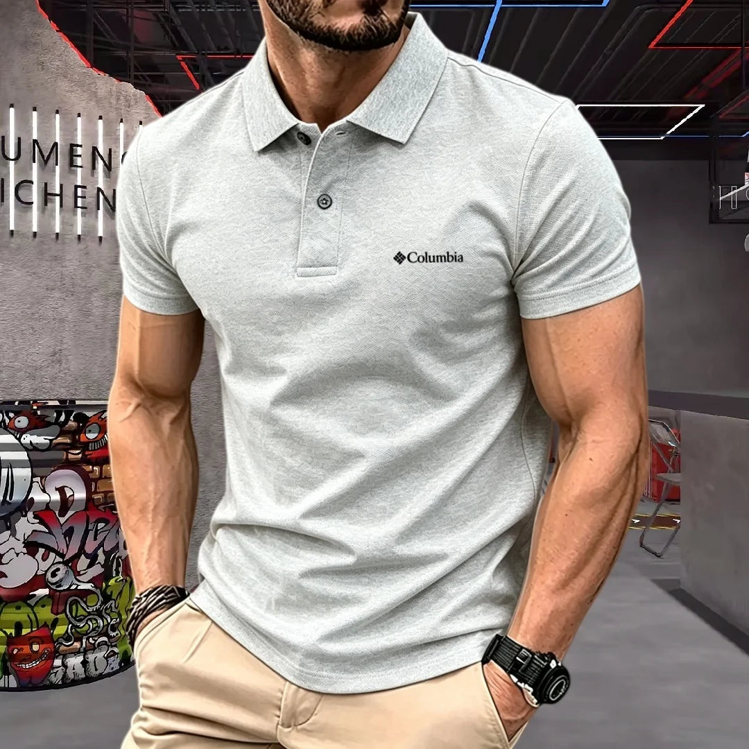 100% pure cotton 2026high-end brand men's short sleeve polo shirt summer fashion luxury logo embroidered golf top casual T-shirt