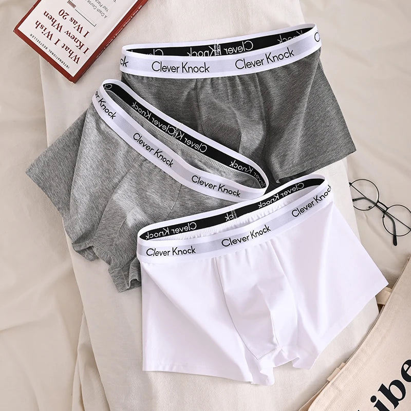 3Pcs Underwear Men's Boxer Shorts Sexy Panties Cotton Boxers Man Underpants Male Shorts Homme U Convex Lingerie Wholesale Lots