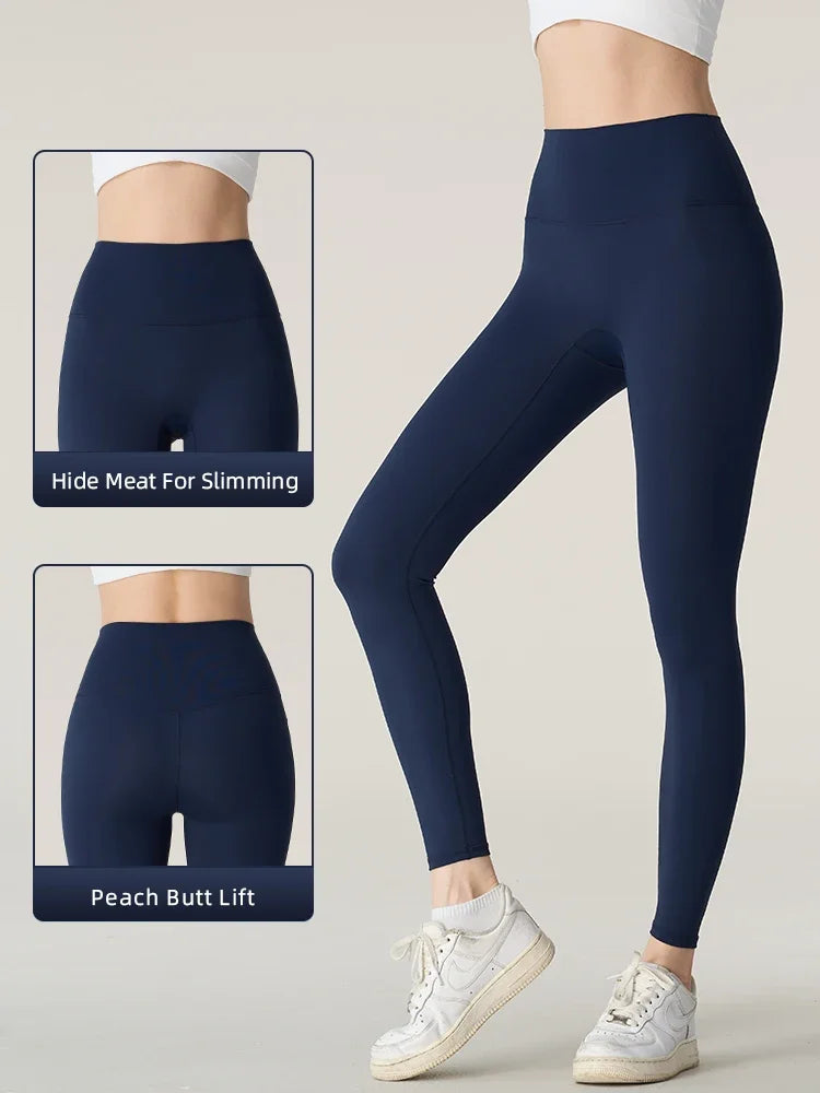 Naked feeling Yoga Leggings Women High Waisted Hip Lifting Fitness Leggings Running Cycling Pants Breathable Sports Leggings - ATFH
