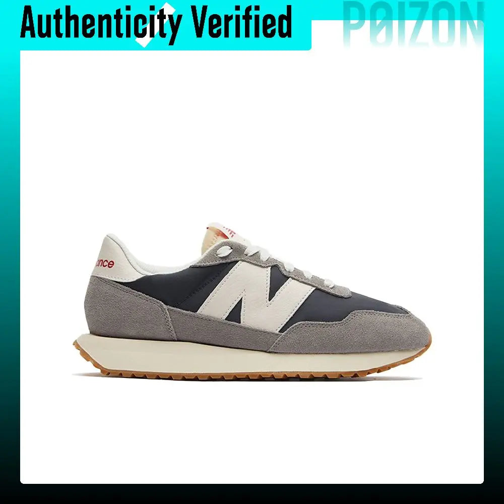 New Balance NB 237 Textile, Split Cow Leather Cushioning Slip Resistant Abrasion Resistant Low top Casual Running Shoes MS237SC