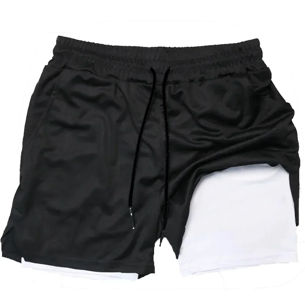 Summer Sports Versatile Double Layer Men's Shorts Everyday Casual Quick-drying Sports Shorts Men
