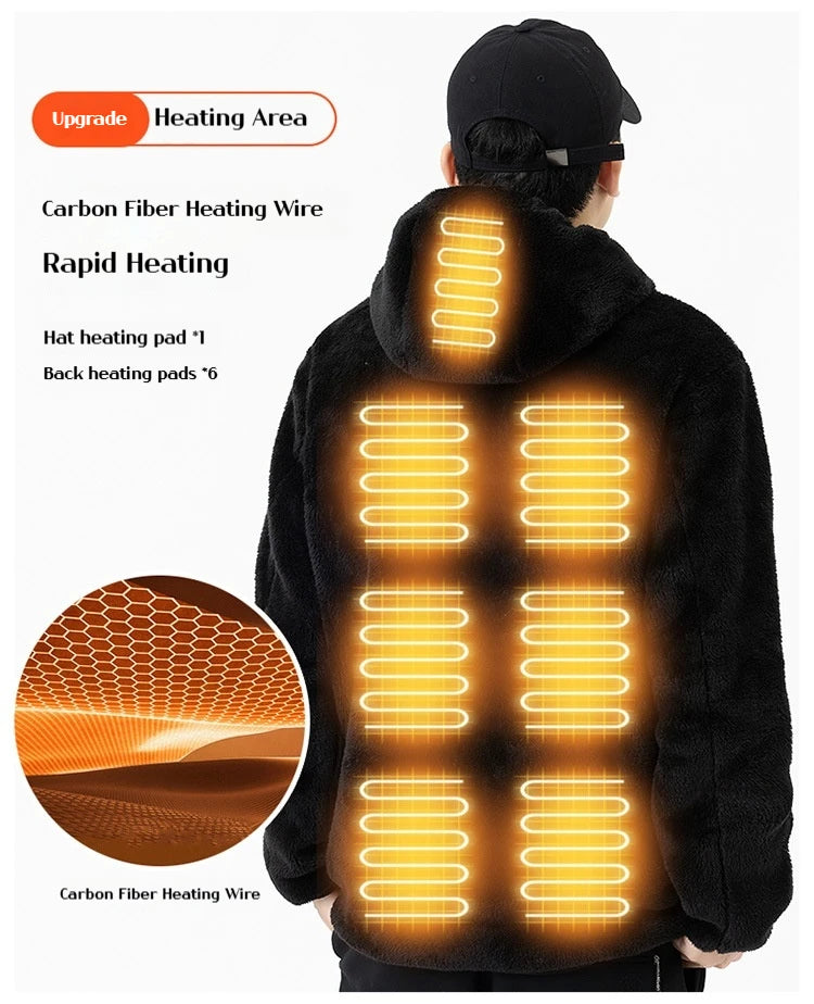 2025 Newest Heating Hoodie USB Electric Warm Hoodie for Men Women Winter Heated Vest Hoodie Sweatshirt New Hoodie Winter Clothes - ATFH
