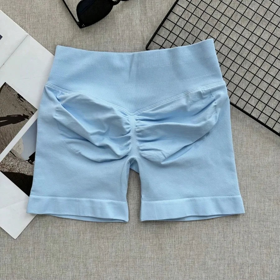 Seamless Yoga Workout Shorts for Women Low Waist Butt Lift Biker Shorts Gym Fitness Activewear Sports Training Shorts