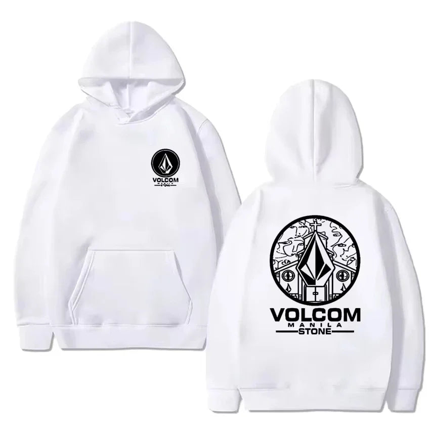 New Fashion Hoodie Women and Man Hoody Volcom Stone Double-sided Casual Graphic Sports Tops Breathable Streetwear Clothing