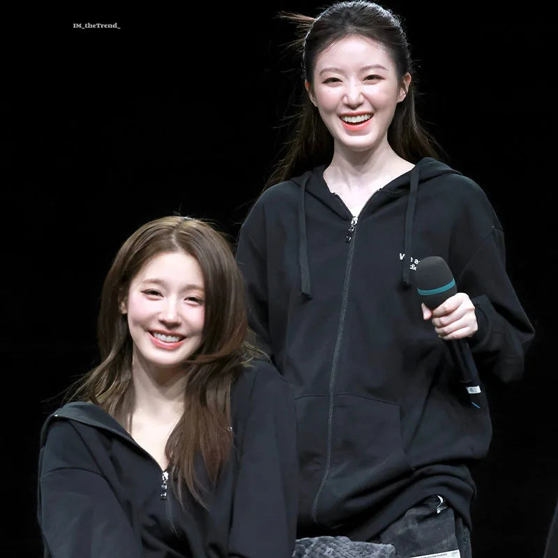 GIDLE Sweatshirt Y2k Fashion GIDLE Album "We Are I-dle" Print Hoodie Women Men Korean Autumn Ziper Coat Kpop Oversized Clothes - ATFH