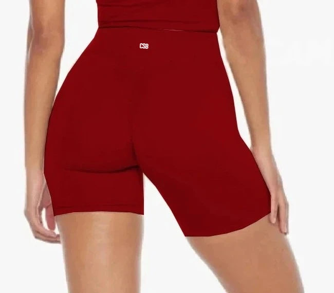 2026CSB Criss Cross Back Padded Cami Tank Top High Waist Biker Shorts Leggings Women Gym Pilates Workout Yoga Active Sportswear