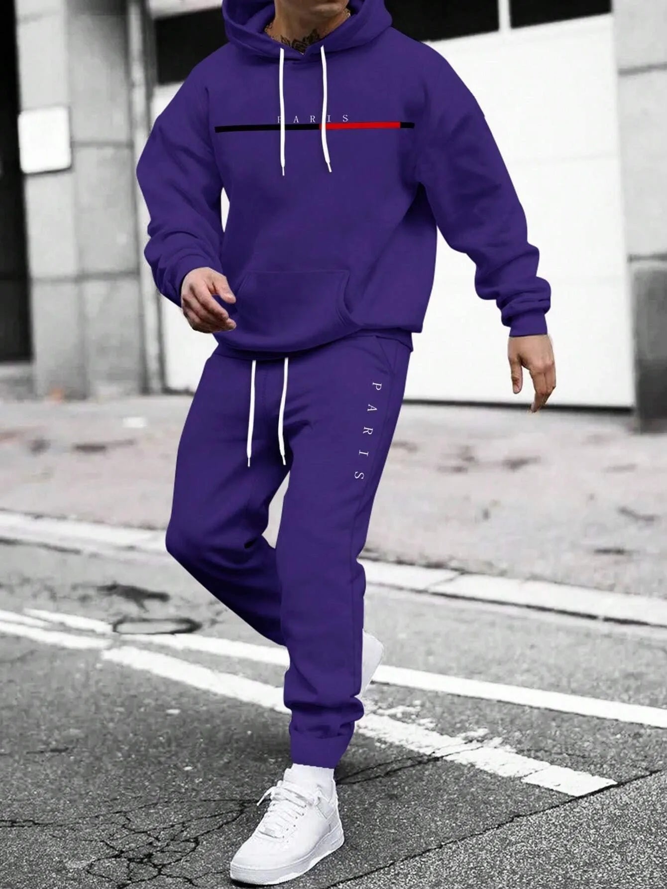 2026 Spring and autumn two-piece men's drawstring women's sports set hooded set quality comfortable casual pullover fashion - ATFH