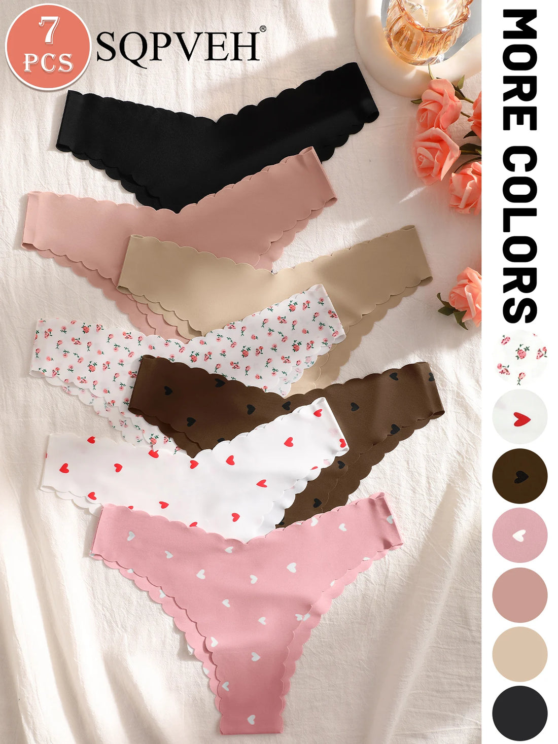 7pcs Women's Comfortable Sports/Casual Triangle Panties, Simple & Fashionable For Daily Wear