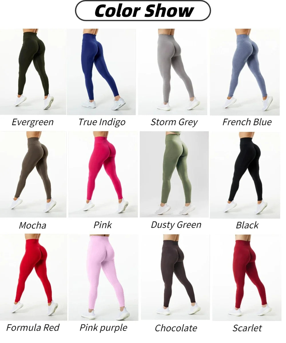 Amplify Effortless Leggings For Women Push Up Booty Legging Scrunch Butt Stretch Workout Gym Tights Fitness Seamless Yoga Pants - ATFH
