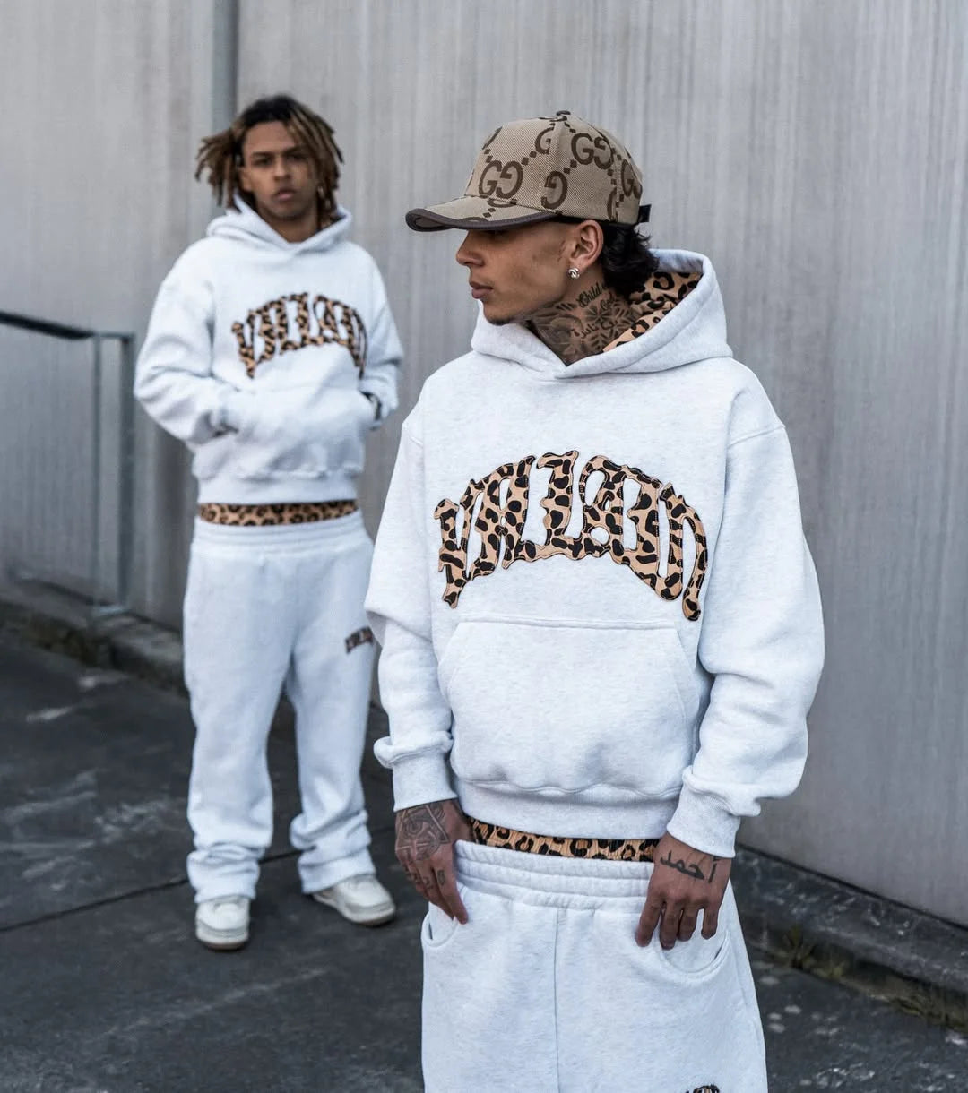 Fashion Hip Hop Retro Two Piece Sets Womens Patch Embroidery 2 Piece Sets Womens Outfits Street Outfits Loose Casual Hoodie Top - ATFH