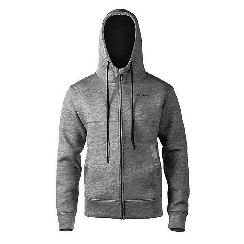 Men's Spring And Autumn Gym Brand Hoodies Sport Running Workout Fitness Sweatshirt Jacket Casual Clothing Male Hooded Zipper Top - ATFH