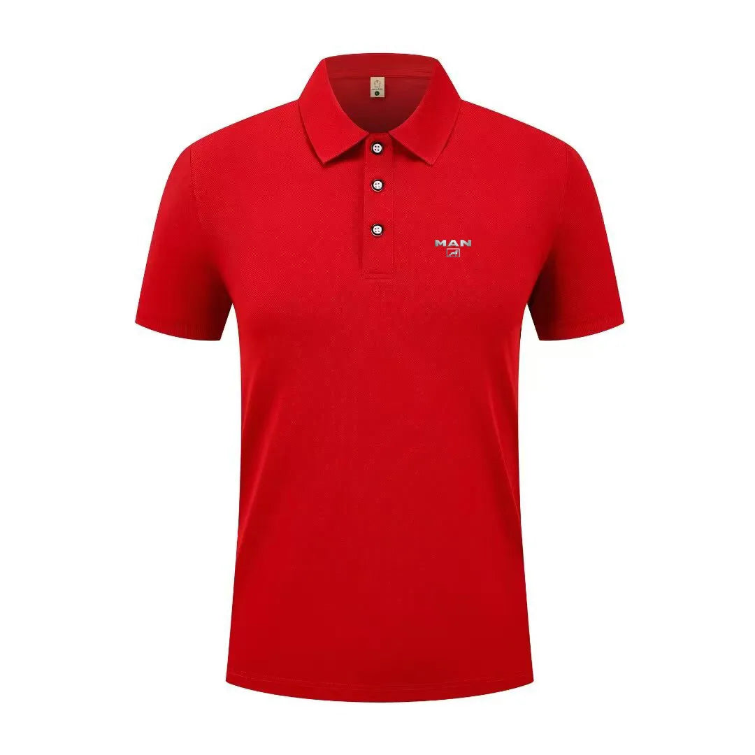 Summer casual sports fast short sleeved polo shirt solid color shirt bicycle set men's fitness set