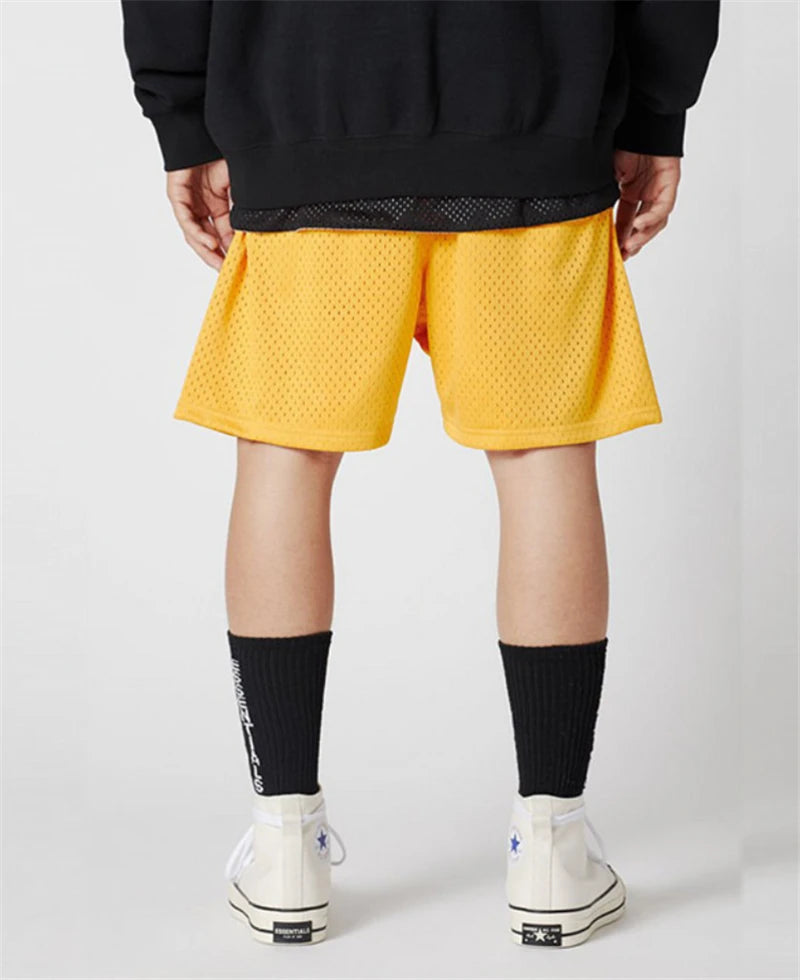 New Summer Running Shorts Mens Sports Jogging Fitness Shorts Mesh Quick Dry Gym Bodybuilding Sport Shorts Basketball Short Pants