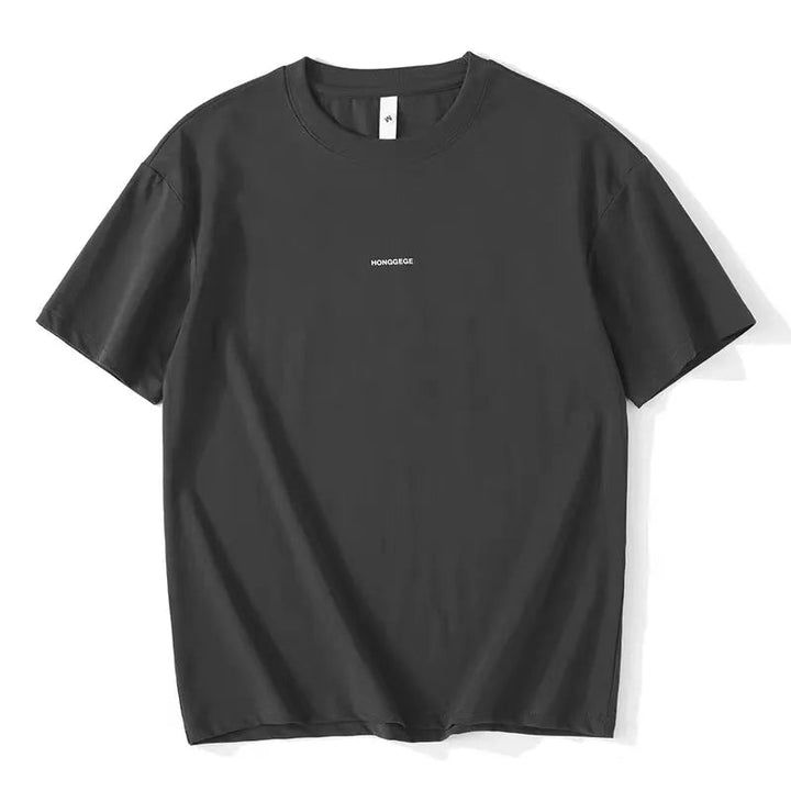 Men's Versatile Letter Printed Casual Base T-shirt Unisex T Shirt Summer Comfortable Simple Clean Round Neck Short Sleeve Top ATFH