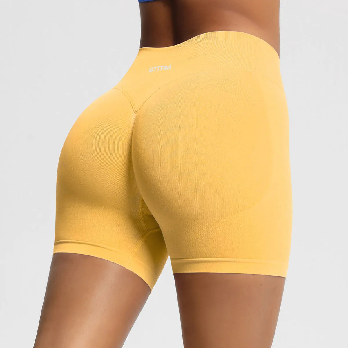 BetterMe High Waisted Yoga Shorts Fashionable and Sexy Running Fitness Pants Solid Color Yoga Leggings