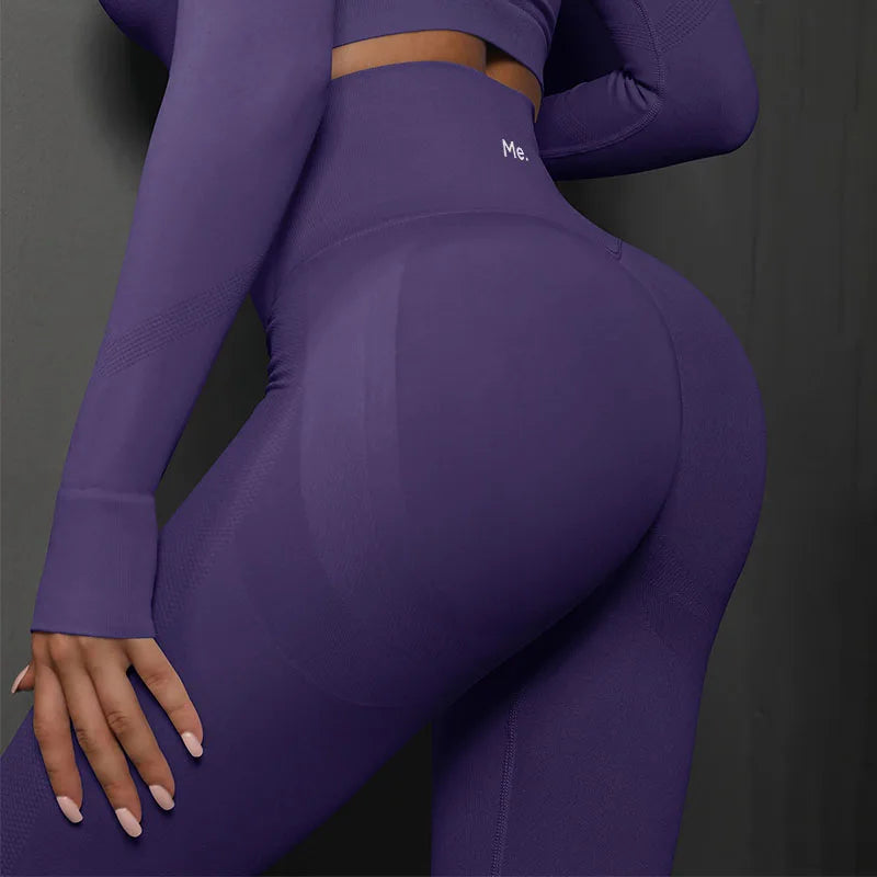 BetterMe Seamless Gym Leggings Yoga Pants Sexy High Waist Booty Lifting Leggings Pants Women Sports Clothing Fitness Wear - ATFH