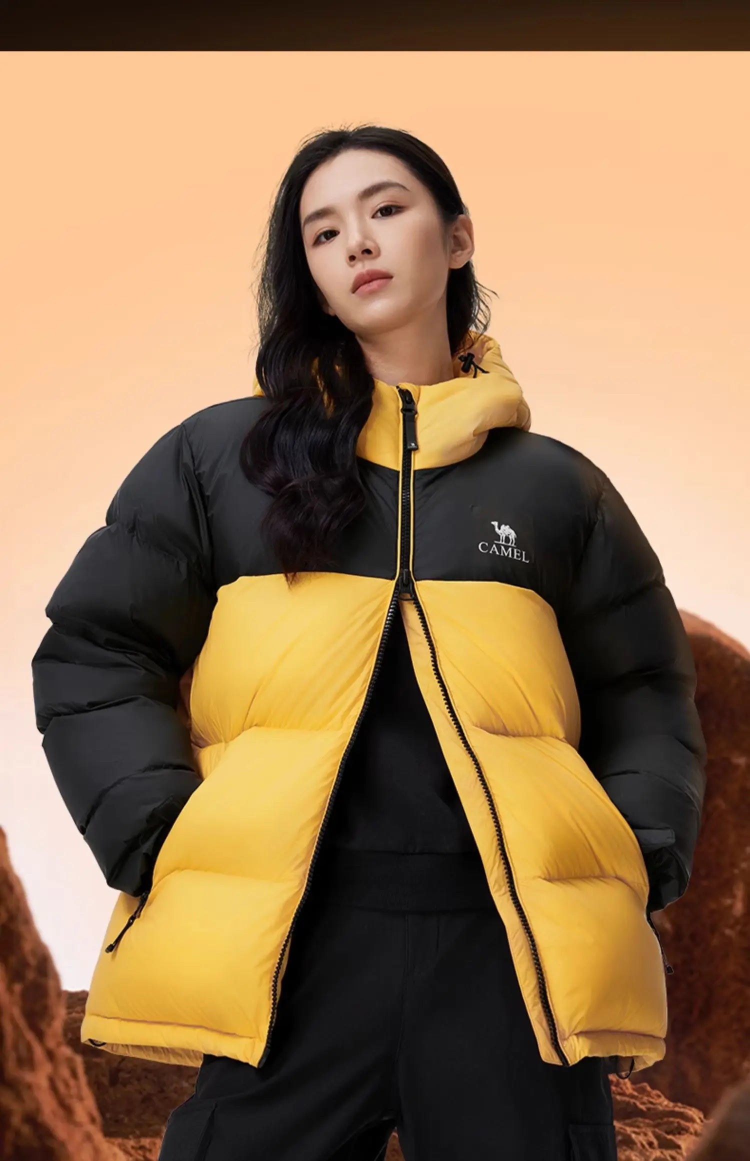 GOLDEN CAMEL Down Jacket for Women Men Waterproof Outdoor Warm Duck Down Jackets Hooded Men's Winter Coat Lightweight Waterproof