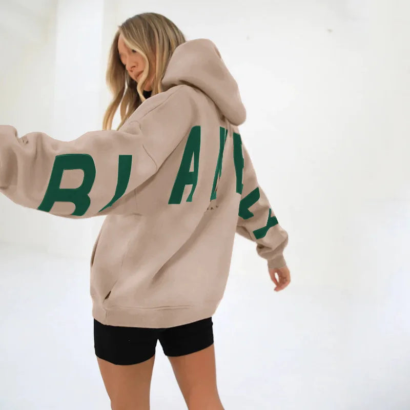 Y2K New in Hoodies & Sweatshirts Winter Fashion Printed Thickened Versatile Long Sleeve Baggy Hoodies Woman Clothing - ATFH