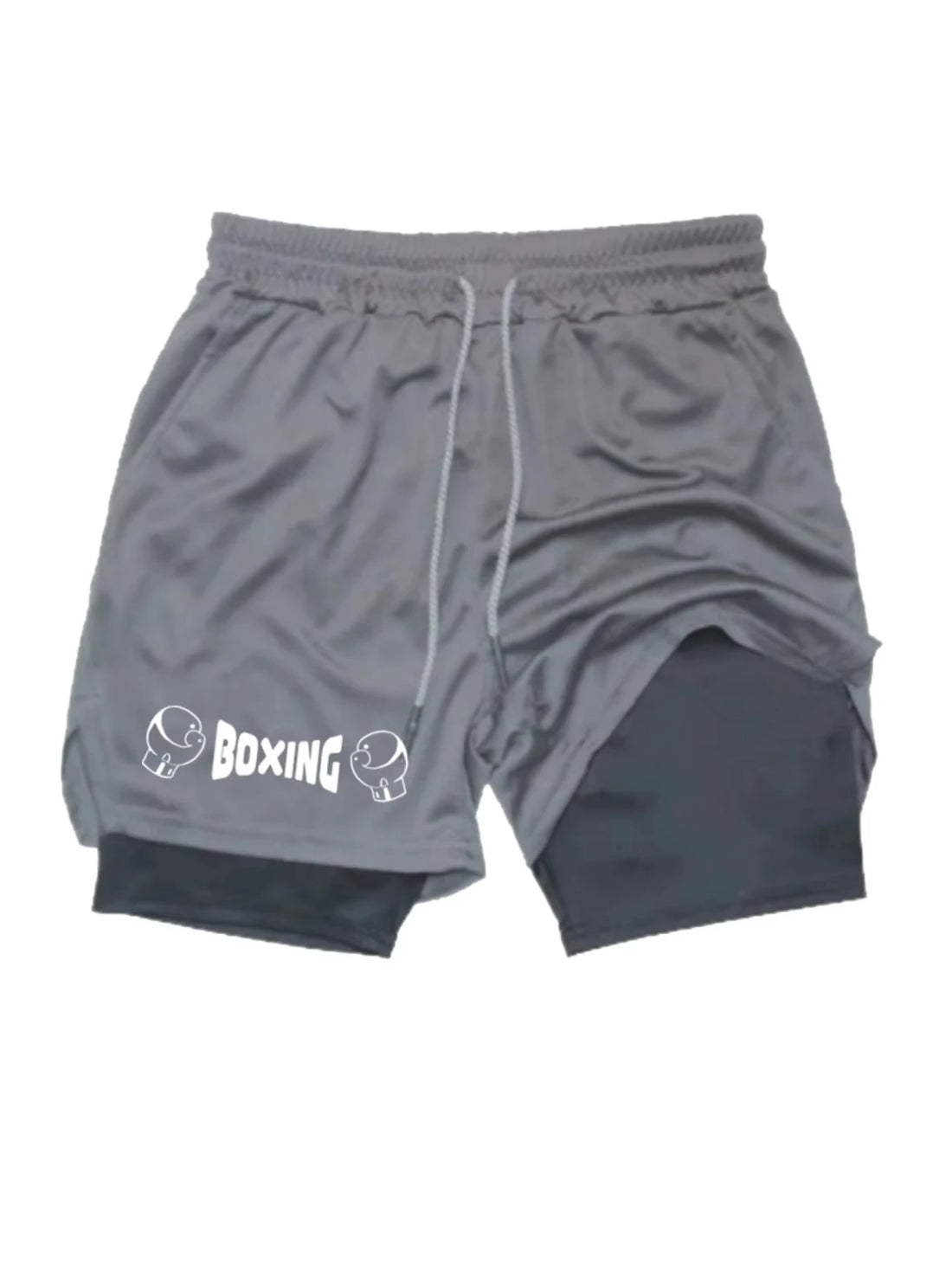 Men's 2025 New Summer Boxing Fitness 2-in-1 Shorts Breathable Sports Training Shorts